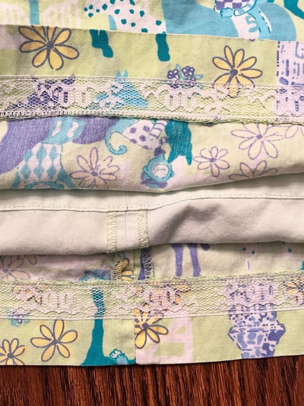 Rare Lilly Pulitzer Low Riders Mini Skirt with Teal, Purple & Blue Horse Print - Picture 5 of 6